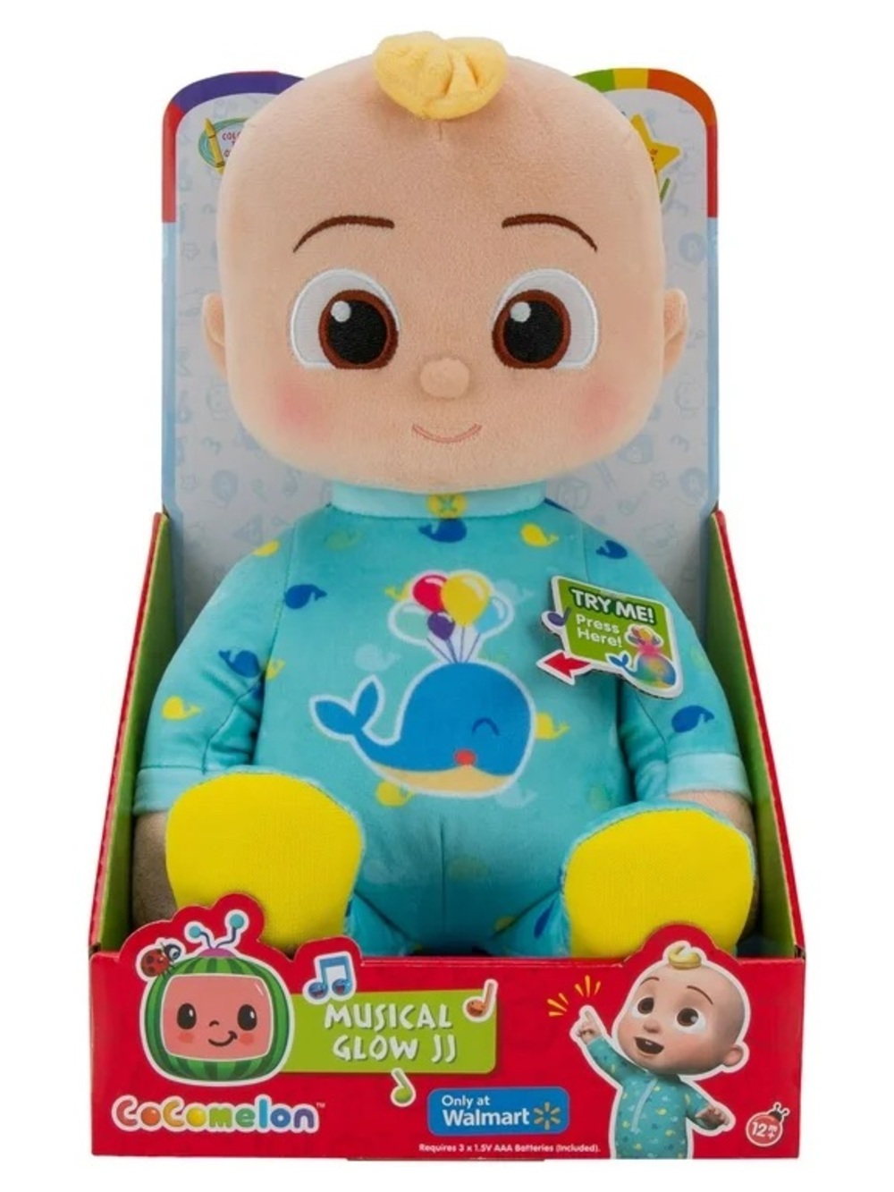 🆕 CoComelon Musical Glow JJ Light Up Nighttime Snuggle Plush Doll